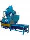 Continuous through-pass with rubber work conveyor